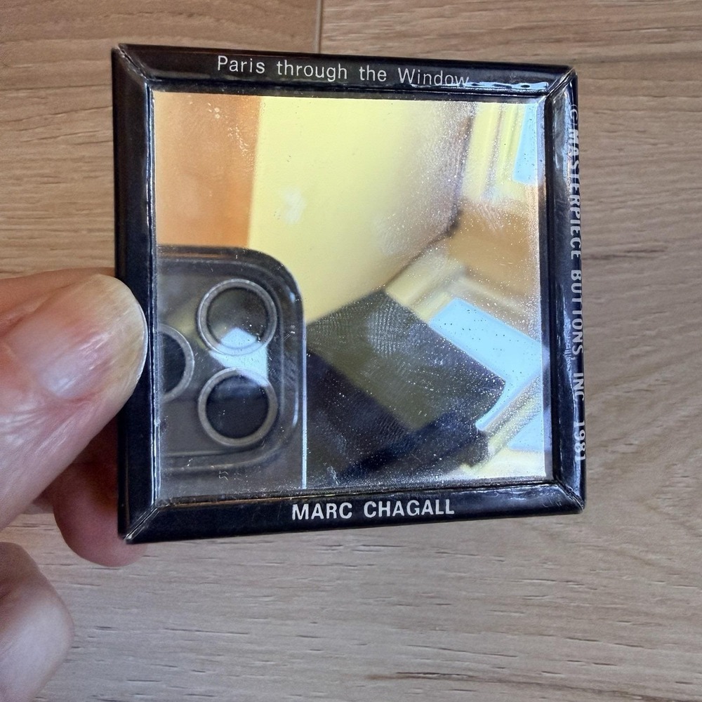 Mini Mirror Marc Chagall Art "Paris Through The Window" Vintage - Picture 2 of 6